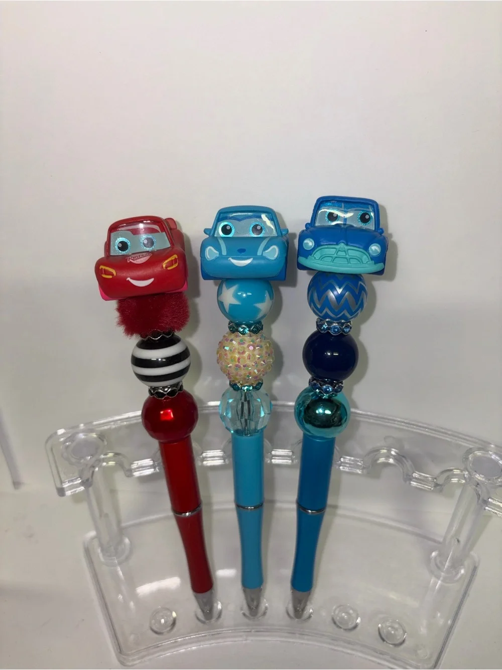 Cars characters beaded pens
